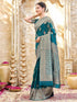 Vasthrlay Banarasi Weaving Mint Saree