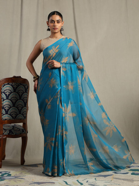 Vasthrlay Chiffon Floral Saree