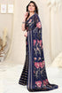 Vasthrlay Fashion Chiffon Printed Grey Ethnic Wear