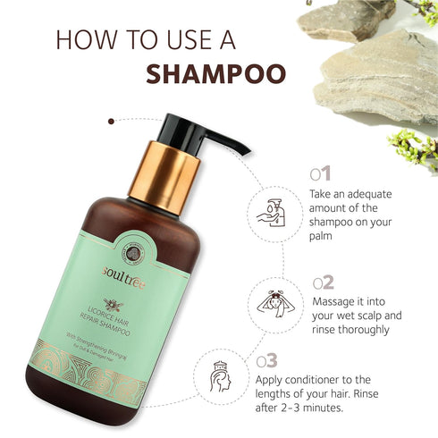 Soul Tree Licorice with Strenghening Bhringraj Hair Repair Shampoo 250ml