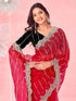 Vasthrlay Shimmer Embroidery Olive Saree