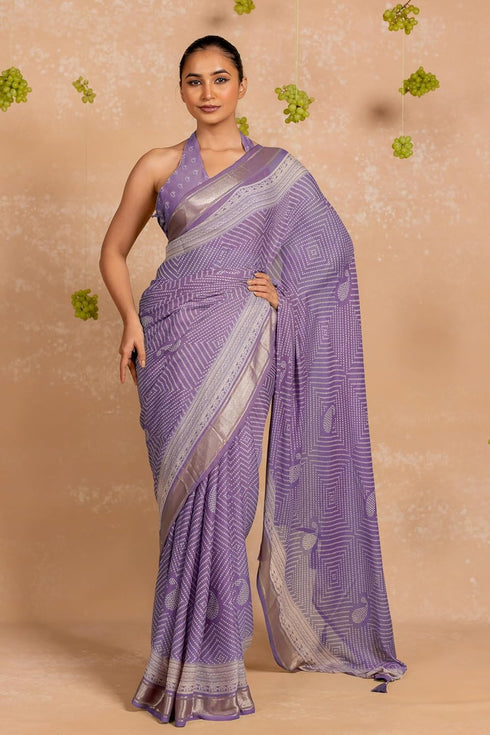 Vasthrlay Fashion Georgette Bandhani Printed Ethnic Wear
