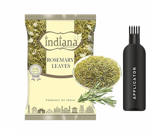 Indiana Rosemary Dried Leaves with Applicator For Hair Growth 100g
