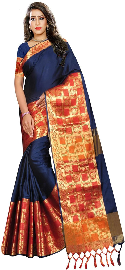 Vasthrlay Jacquard Unstiched Ethnic Wear