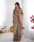Vasthrlay Handloom Beige Blue Traditional Saree