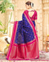Vasthrlay Womens Paithani Unstitched Blue Saree