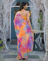 Vasthrlay Womens Printed Multicolour Saree With Unstitched Blouse Piece