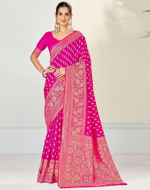 Vasthrlay Banarasi Unstitched Saree