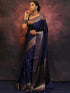 Vsathrlay Saree Kanjivaram Silk Pari Navy
