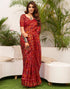 Vasthrlay Womens Printed Unstitched Green Saree