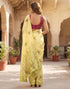 Vasthrlay Chanderi Printed Unstitched Beige Saree