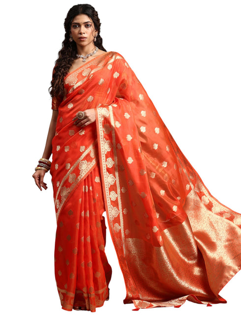 Vasthrlay Banarasi Unstitched Saree