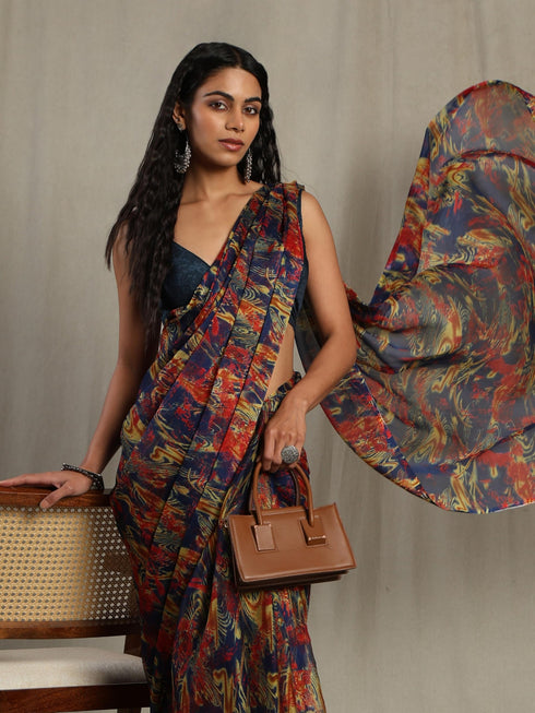 Vasthrlay Chiffon Unstitched Saree