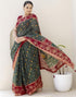 Vasthrlay Georgette Bandhani Unstitched Purple Saree