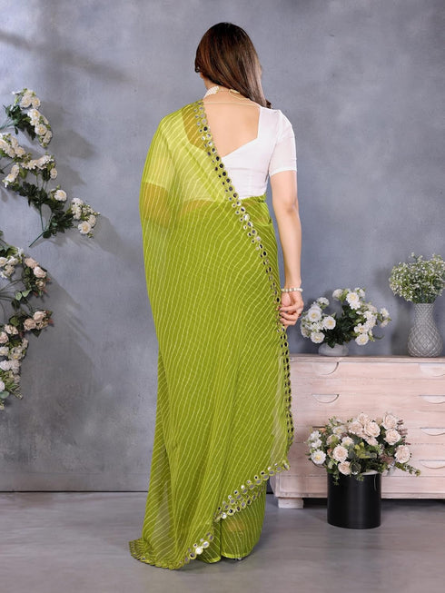 VasthrlayEmbroidered Unstitched Glass Green Parrot Ethnic Wear