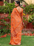 Vasthrlay Bandhani Printed Unstitched Peach Saree