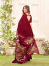Vasthrlay Womens Abstract Unstitched Off White Saree