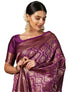 Vasthrlay Maroon Traditional Unstitched Saree