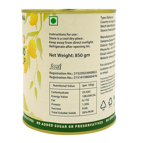 Gardens of Vaitarna Alphonso Mango Pulp
