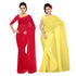 Vasthrlay Georgette Unstitched Yellow Red Free Ethnic Wear