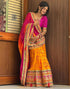 Vasthrlay Georgette Embroidery Unstitched Dark Green Saree