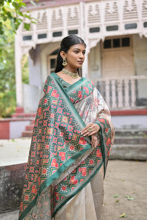 Vasthrlay Traditional Ghicha Madhubani