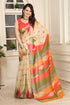 Vasthrlay Cream Unstitched Saree