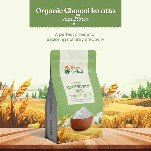 Bharat Vedica Organic Rice Flour Organic Chawal ka Atta