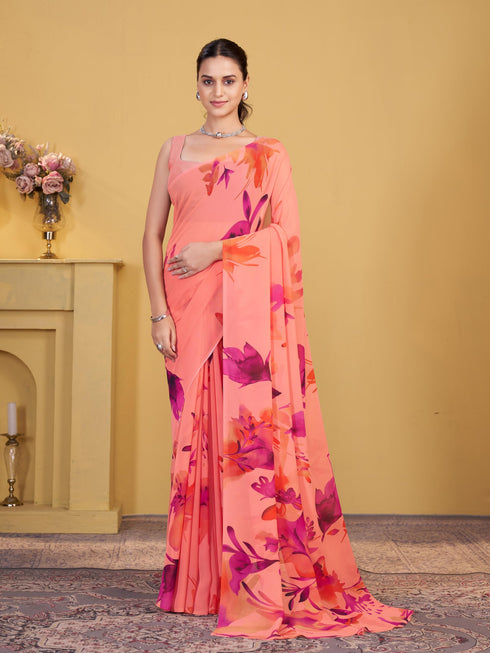 Vasthrlay Georgette Printed Saree