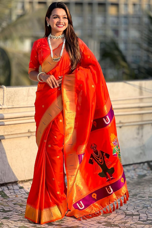 Vasthrlay Kanjivaram Paithani Unstitched Mahendi Ethnic Wear