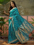 Vasthrlay Banarasi Jacquard Unstitched Navy Blue Saree