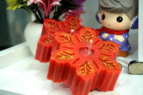 Christmas Snowflake Candle