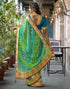Vasthrlay Bandhani Embroidery Unstitched Pink Saree