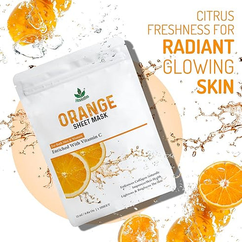 Havintha - Orange Face Sheet Mask For Glowing Skin