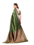 Vasthrlay Pink Kanjivaram Unstitched Saree
