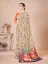 Vasthrlay Green Georgette Unstitched Saree