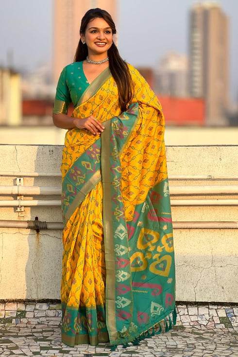 Vasthrlay Kanjivaram Patola Unstitched Ethnic Wear