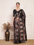 Vasthrlay Kanjeevaram Silk Unstitched Black Free Ethnic Wear
