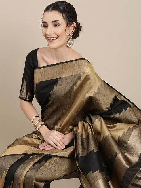 Vasthrlay Banarasi Unstitched Rust Ethnic Wear