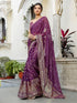 Vasthrlay Georgette Printed Orange Saree