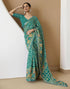 Vasthrlay Georgette Bandhani Unstitched Purple Saree