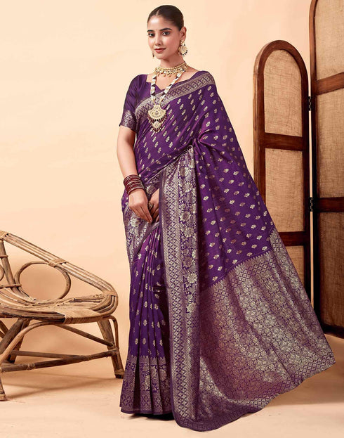 Vasthrlay Banarasi Traditional Unstitched Saree