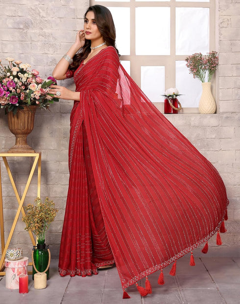 Vasthrlay Chiffon Material Az Ys Swarna Ethnic Wear