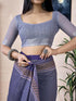 Vasthrlay Womens Printed Unstitched Purple Saree