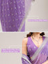 Vasthrlay Embroidery Siroski Unstitched Purple Ethnic Wear