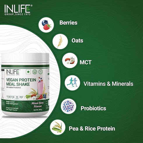 Inlife Vegan Protein Meal Shake Mixed Berry Flavour