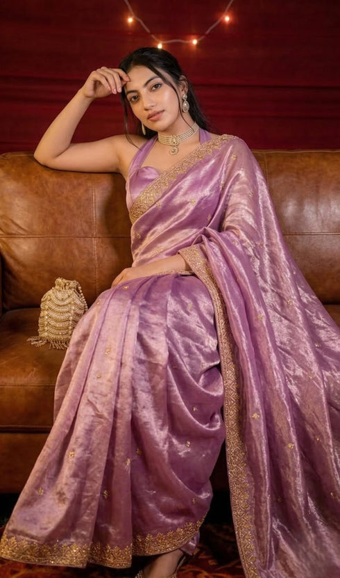 Vasthrlay Border Unstitched Saree