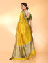 Vasthrlay Jacquard Boardered Unstitched Mustard Free Ethnic Wear