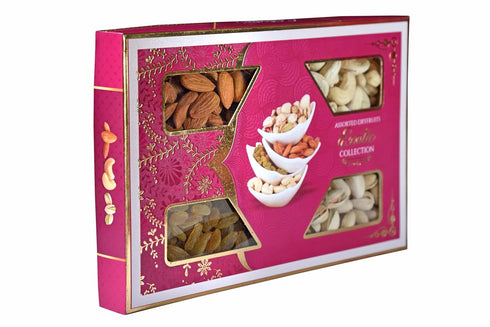 NatureVit Dry Fruits Gift Pack Cashew| Almond| Pistachios & Raisins