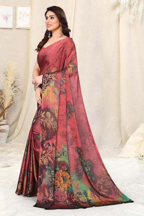 Vasthrlay Fashion Chiffon Dusty Turquoise Ethnic Wear